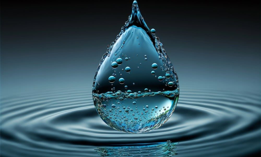 Water Softener Installations in Calgary Alberta portrayed by a clear water drop.